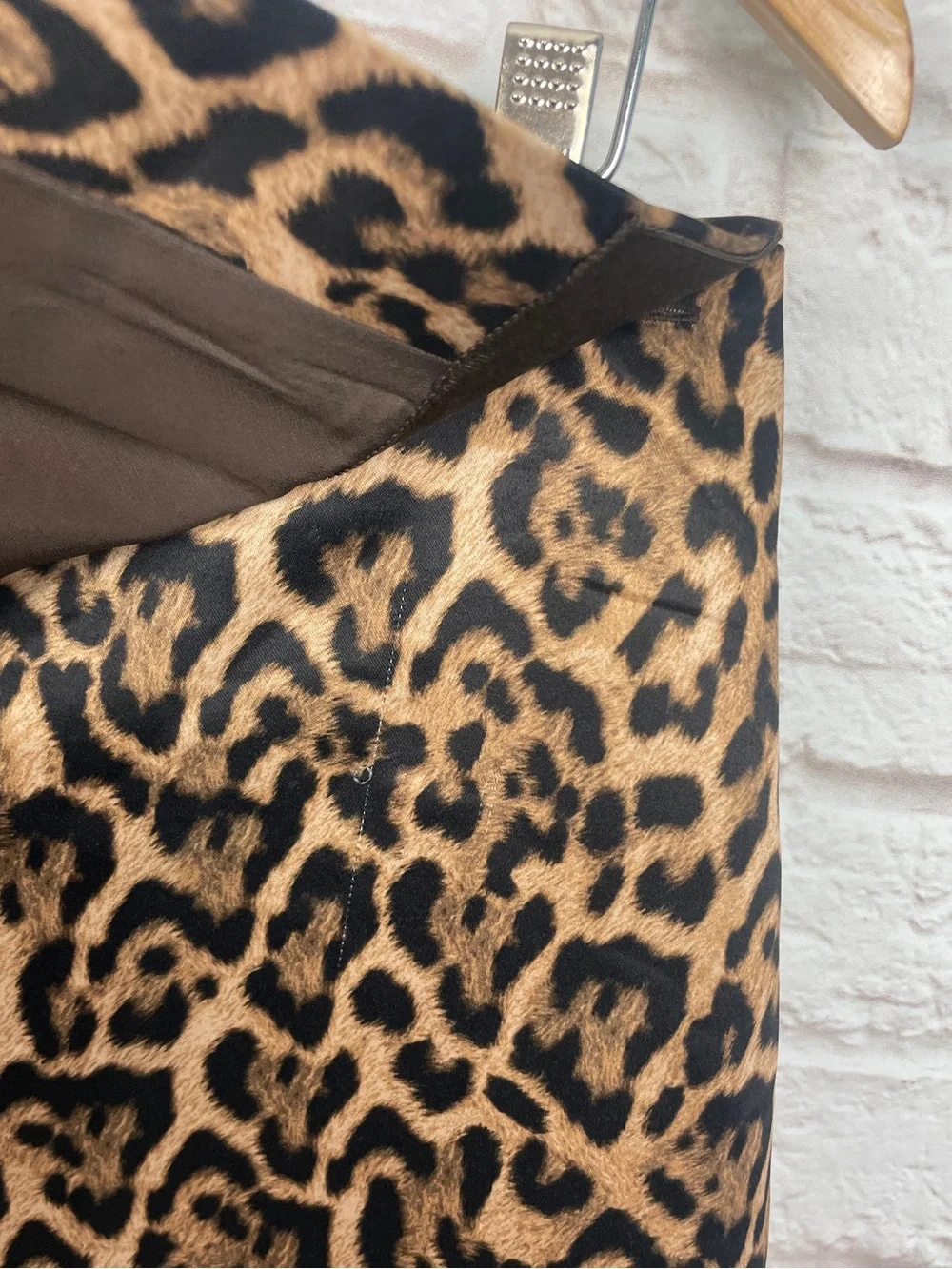 J. Crew Collection Duchesse Satin Leopard-Print Wrap Skirt Size 14